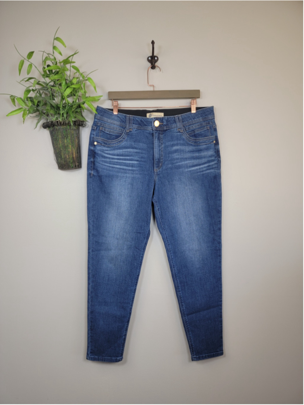 Democracy 16 Skinny Jeans Medium Blue High Rise Stretch Jegging Ab Technology